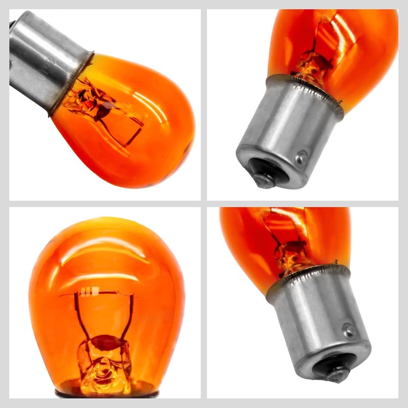ALKOREY -1156 S25 PY21W Miniature Bulb,2100K Amber Light,12V 21W Ba15s,Replacement for Turn Signal Lights,Back-Up/Reverse Lights,2 Pack - Image 5